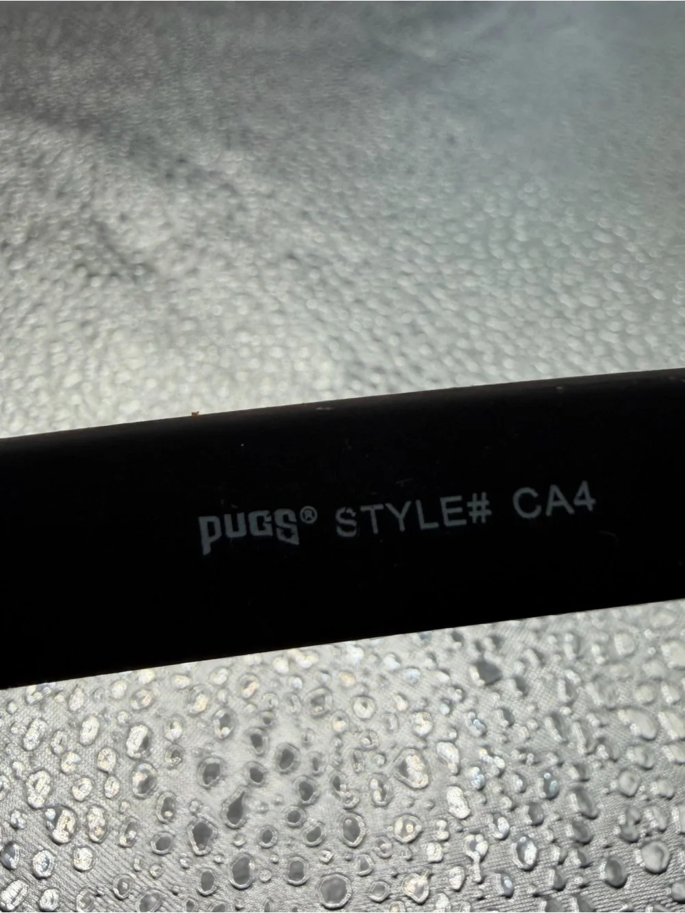 PUGS CA4 Black Sunglasses Arm - Logo Detail Pink Marble